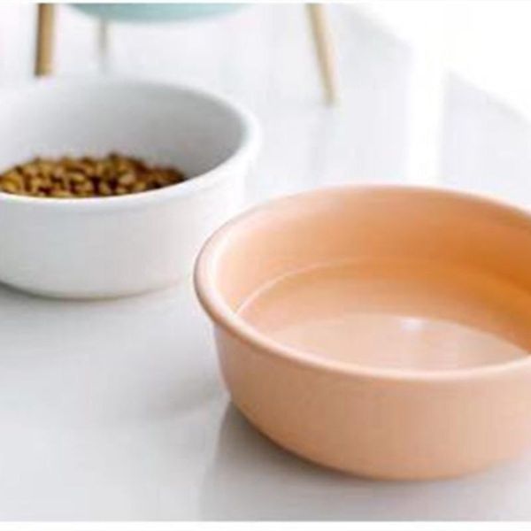 

flying saucer bowl ceramic pet high foot cat dog rice water bowls & feeders