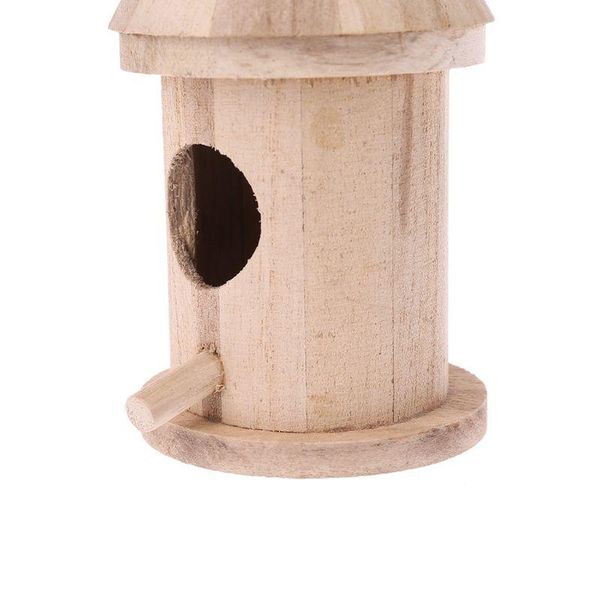 

bird cages natural wood house hanging nest box outdoor garden home cage t3ea