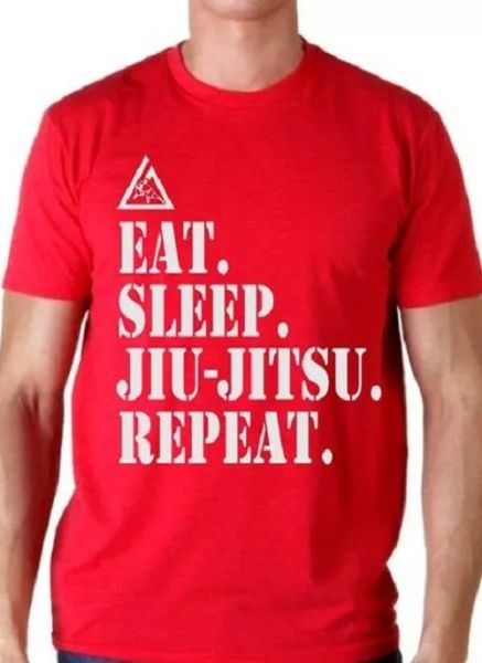 

eat. sleep jiu-jitsu repeat. rio de janeiro t shirt ufc mma pride fighting fight, White;black