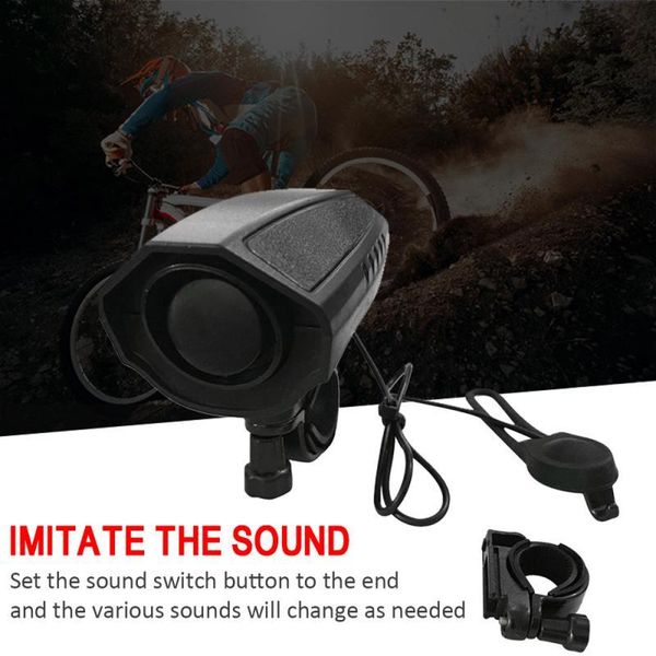 

bike horns bicycle electric bell 123db super loud volume alarm horn waterproof electronic ride equipment