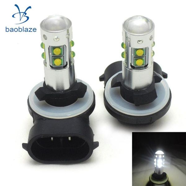 

bulbs 2pcs 881 893 high power 50w 6000k white led fog driving lights
