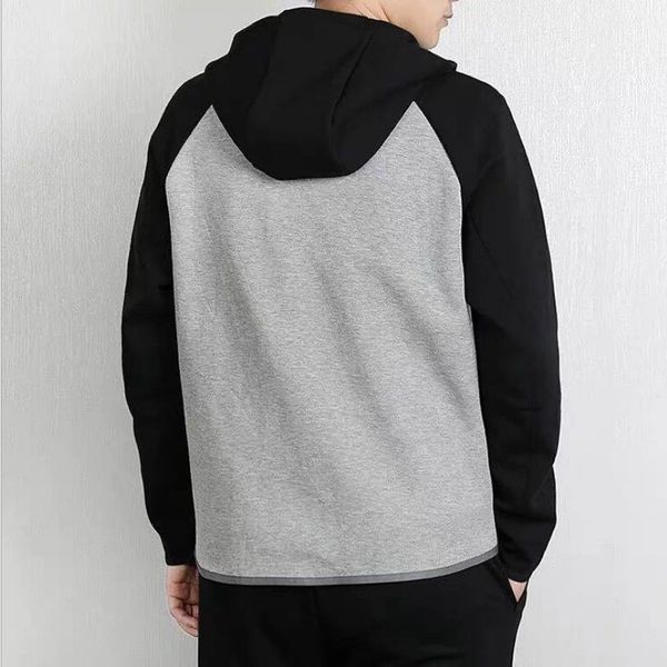 

space cotton mens hoodies casual tech fleece sweatshirt size m-xxl 928484, Black