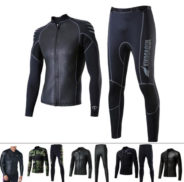 

quality wetsuit in two piece for diving , surfing swimming men 2.5 mm swim wear