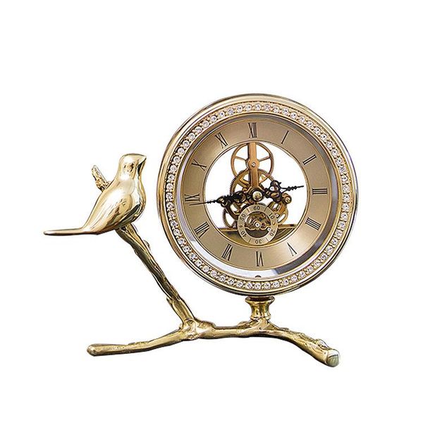 

desk clock for home decoration,bird metal vintage clocks, arrival & table clocks