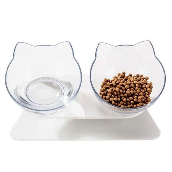 

cat bowls & feeders non-slip double bowl dog with stand pet feeding water for cats dogs feeder product