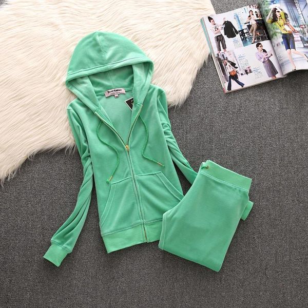 

spring and autumn gold velvet sports suit women's fashion pants slim little casual two-piece two piece, White