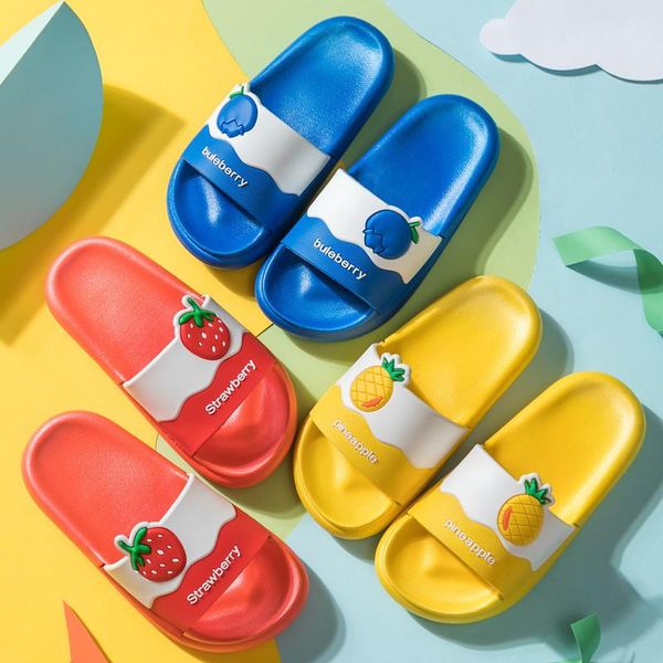

slipper children' slippers summer 2021 style men and women tong wang red fruit bath baby korean-style sandals children, Black;grey