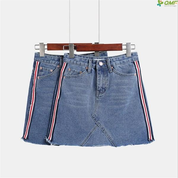 

skirts patchwork jeans mini women a-line summer miniskirt arrivals bodycon falda streetwear all match casual skirt 2021, Black