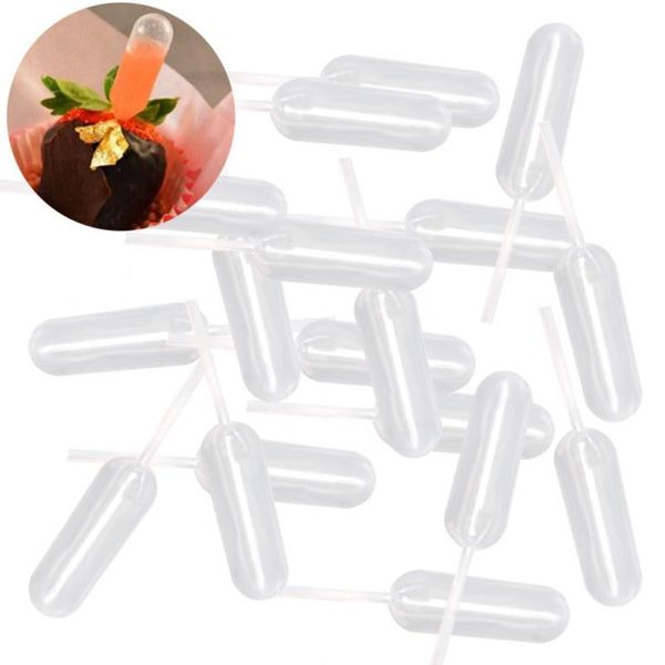 

other festive & party supplies 50pcs 4ml straw plastic squeeze transfer pipettes dropper disposable for strawberry cupcake ice cream chocola