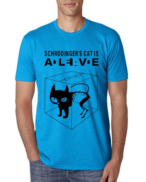 

men's t-shirts the big bang theory schrodinger's cat t shirt men casual 100% cotton short sleeve tee new fashion summer style, White;black