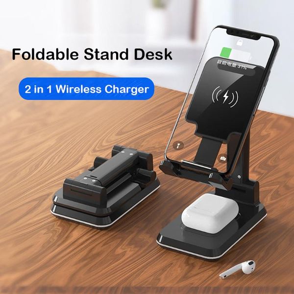 

in 1adjustable phone stand wireless charger for desk dual holder pro 3 2 and smartphone cell mounts & holders