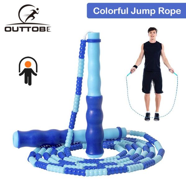 

jump ropes rope skipping color beads length adjustable wired jumping speed anti-skip