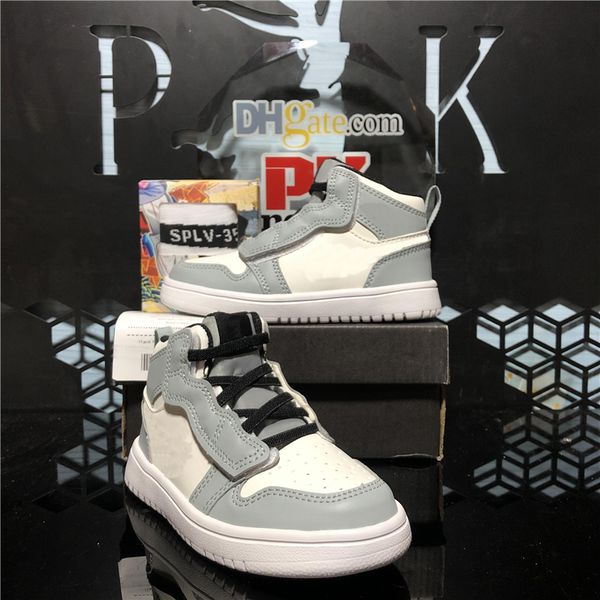 

boys girls jumpman 1 basketball shoes children toddler sport trainer travis scotti obsidian youth kids outdoor sneaker with box size 22-35 e