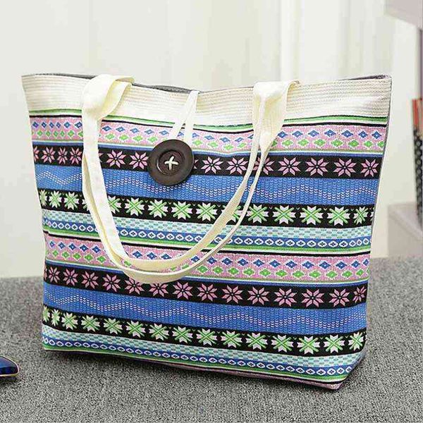 

shopping handbag women girls canvas large striped summer shoulder tote beach bag colored stripes