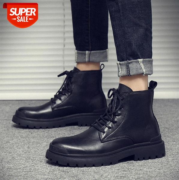 

martin boots men's british style high-shoes men plus velvet tooling leather #pd5r