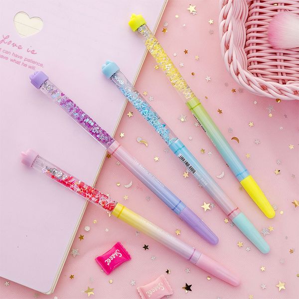 

pen lovely creative sequins gradually into oil quicksand fairy magic wand liquid neutral student writing signature