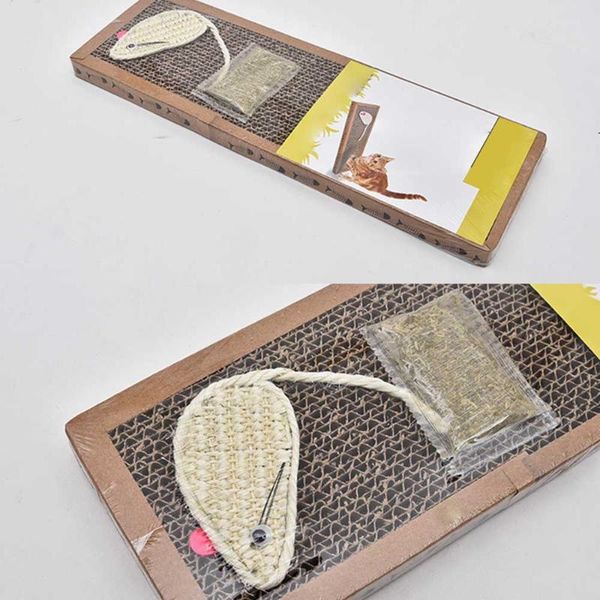 

1pc corrugated scratcher cat training toy kitten scratch board pad soft bed mat care toys 2 sizes