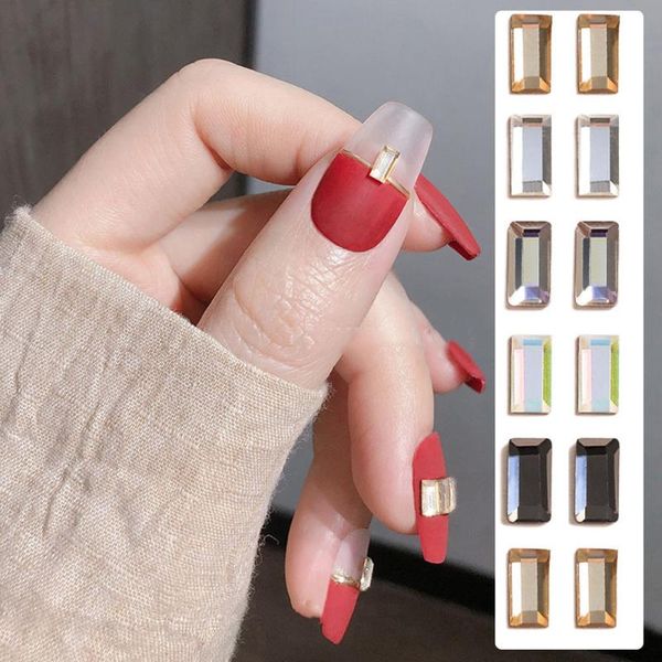 

nail art decorations 3d rhinestones flat bottom drill diy transparent flash special-shaped diamond manicure accessories, Silver;gold