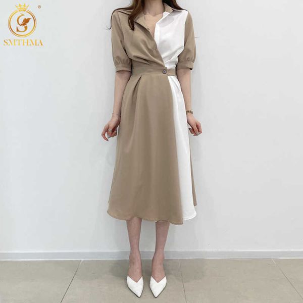 

casual dresses korea chic french vintage splicing short sleeve summer women's slim elegant fashion vestidos cg55, Black;gray