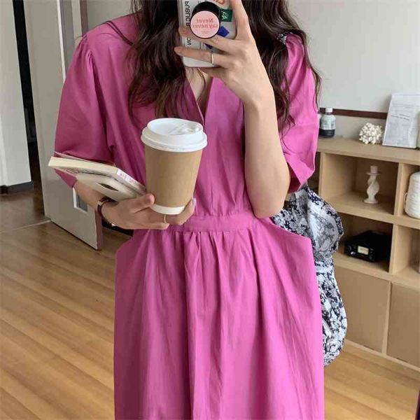 

casual dresses brief lady solid v-neck oversize chic 2021 femme streetwear vestidos gentle summer slim long 8cos, Black;gray