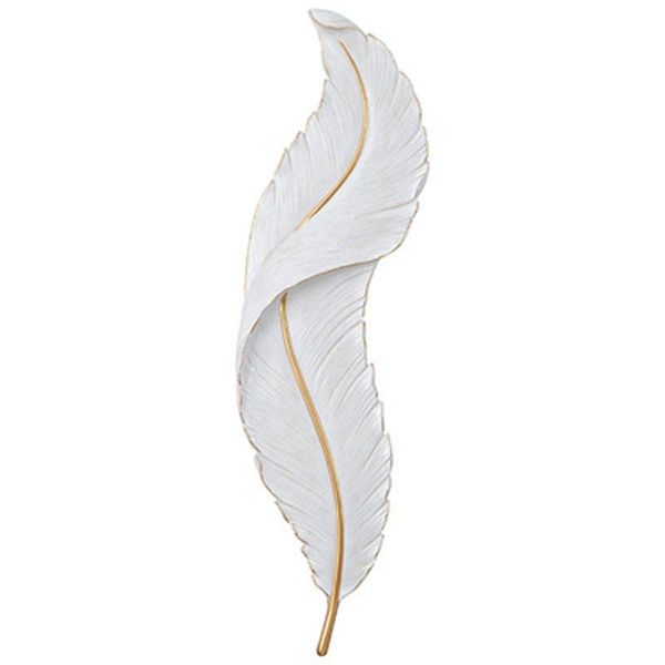

wall lamp led white feather for tv backdrop bedroom bedside aisle corridor sample room environmental friendly resin lights