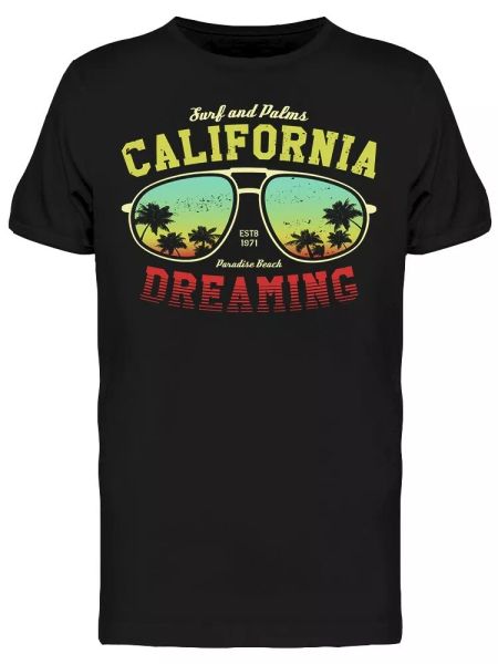 

California Surfer Dreaming Tee Men's -Image by Shutterstock, White;black