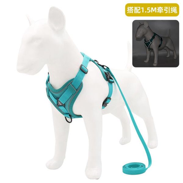 

dog collars & leashes cat harness, puppy leash, pet clothes kitten collar, breathable and adjustable harness kit