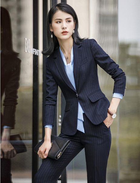 

women's suits & blazers fabric formal uniform designs business with and pants ol styles women work wear pantsuits, White;black