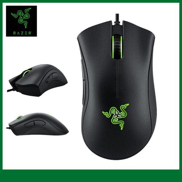 

mice razer deathadder essential wired gaming mouse 6400dpi optical sensor 5 independently buttons for lappc gamer