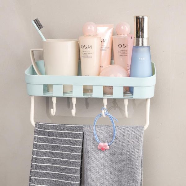 

bathroom shelf wc shampoo holder shower shelves wall mount kitchen storage basket cosmetic rack home organizer bath accessories boxes & bins