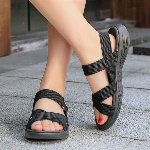 

sandals big number women's shoes 2021 hit vintage summer with soles orthopedic hairy female flip flop tennis, Black