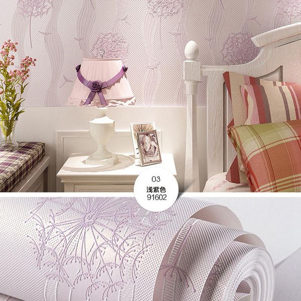 Wallpapers jardim flor bola não tecido tecido papel de parede 3d dandelion papel de parede quarto de sala de estar w34
