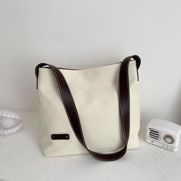 

evening bags japanese korea college style female canvas beach bag cute casual tote women handbag daily use shoulder shopping black