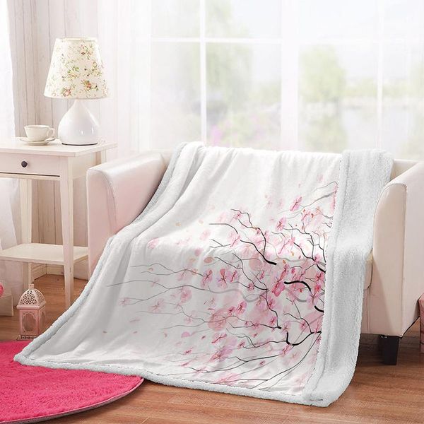 

blankets irisbell watercolour printed blanket travel camping warm cozy sherpa home quilt bedspread decoration soft throw