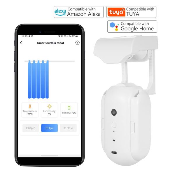 

smart home control kkmoon wifi automatic curtain motor wireless robot compatible with amazon alexa google assistant