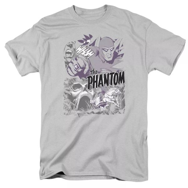 

the phantom ghostly collage t-shirt dc comics sizes s-3x new, White;black