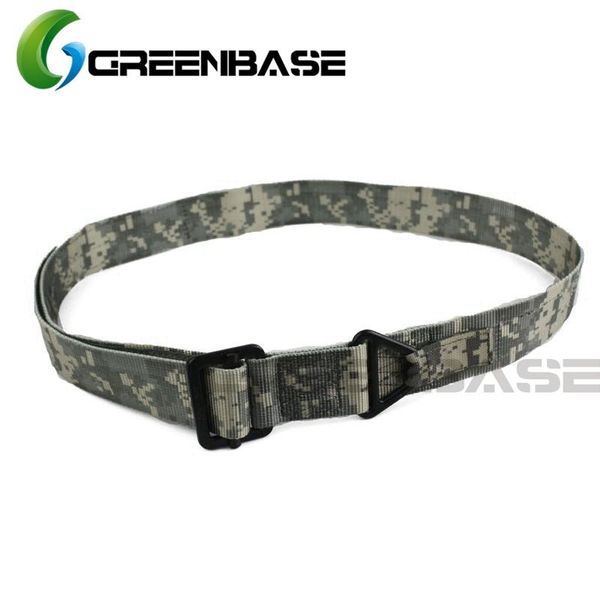 

adjustable survival tactical belt metal buckle duty cqb combat rescue for field operations, riding, hunting waist support, Black;gray