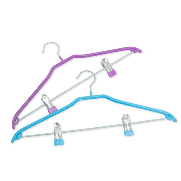 

hangers & racks sainwin 8pcs/lot clothes racks/household clothing strap clip/traceless hangers/multifunctional stainless steel