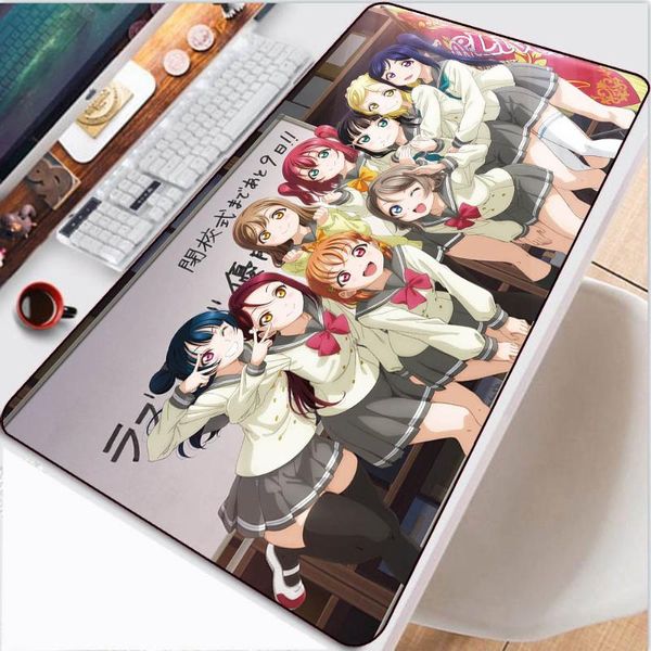 

mouse pads & wrist rests love live sunshine anime peripheral gaming pad mousepad xxl lappc locking large gamer accessories game desk