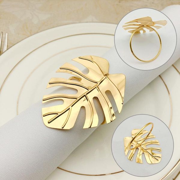 

napkin rings 4pcs/set set leaves ring holders decorative buckle wedding party decorate napkins and dining table