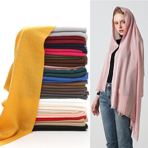 

scarves luxury solid cotton scarf for women muslim hijab wraps tassel shawl headbands ladies foulard bandana muffler turban 2021, Blue;gray