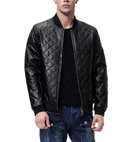 Jaquetas masculinas Mens Jaqueta de Couro Outono Inverno Biker Bomber Masculino Casaco Fino Homens PU Quente Casacos Frescos Roupas 240314