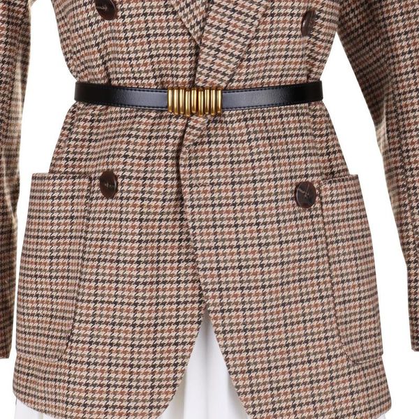 

adjustable cowhide belt women fashion hundred matching suit dress decoration waist buckle small belts, Black;brown