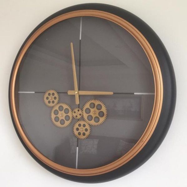 

black plain luxury small wheel wall clock - nt0172 clocks