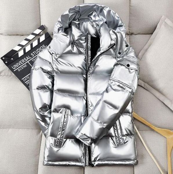 

men's jacket winter coat windbreaker duck down letter monc thick warm Â ysls parka puffer jackets, Black