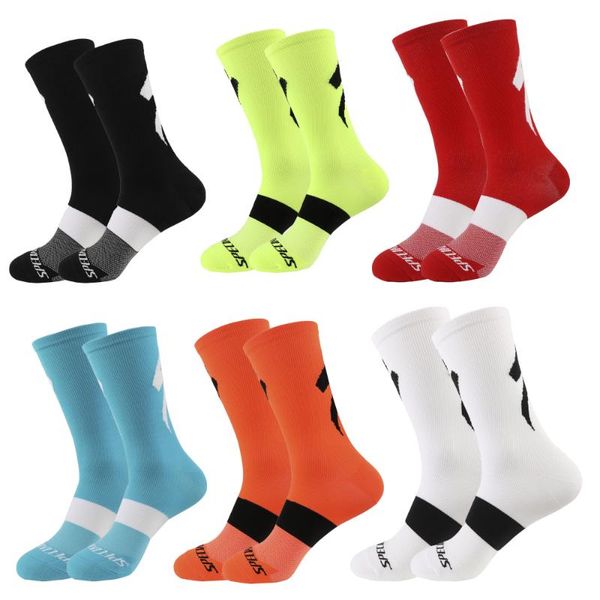

cycling socks mens running sports woman basketball knee high compression, Black