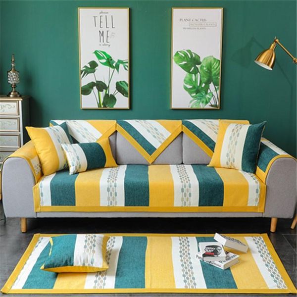 

chair covers sectional sofa for living room stripe couch cover modern minimalist corner seat towel sofas