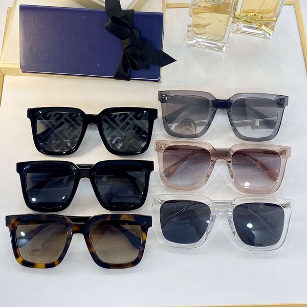 

2021 luxury designer sunglasses f family box anti ultraviolet net red fashion big face thin men and women, White;black