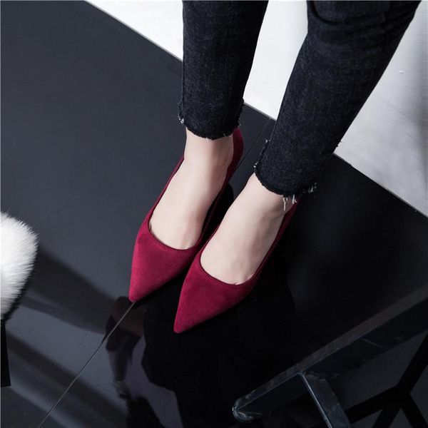 

good quality wedding shoes fashion party high heels red color dress, Black