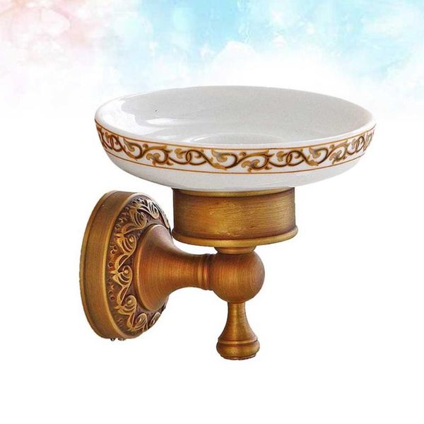 

soap dishes vintage style brass wall mounted bath shower dish holder plate antique ceramics shelf tray for home bathroo